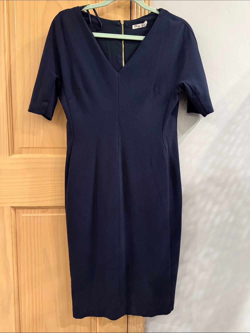 Eliza J Navy Blue Sheath Dress Size 8